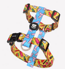 Cargar imagen en el visor de la galería, Arnés para perros cómodo y ajustable-Arnés de seguridad con cierre de 4 puntos-Arnés suave y duradero para mascotas-Arnés ergonómico fácil de poner y quitar-Arnés para paseos con diseño chuli-dukier arnes chuches clasico