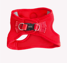 Cargar imagen en el visor de la galería, Comprar accesorios para paseo de tu perro-Arnés fácil de poner para perros con cierre de hebilla-Arnés cómodo y ajustable para paseos-Arnés de color rojo para perros activos-Arnés con velcro y cierre tipo clic