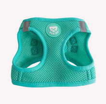 Cargar imagen en el visor de la galería, Comprar arnes de malla transpirable para perros-Arnés fácil de poner para perros pequeños-Arnés cómodo y seguro para perros-Arnés de doble cierre con hebilla para perros-Arnés de color menta