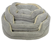 Cargar imagen en el visor de la galería, Cuna para mascotas de tamaño grande-Cama para perros cómoda y resistente-Cuna para mascotas con diseño lavable-Cama para animales de peluche incluida-Cuna para gatos con cojín extraíble
