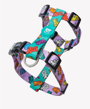 Cargar imagen en el visor de la galería, arnescomodofacilysencillodeponerparaperroArnés clásico para perro con estampado de ositos de gominola-Arnés ergonómico para perros Dukier Gummy Bears-Arnés para perros con hebillas