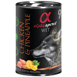Alimento Húmedo para Perros "Pollo y Piña" Alpha Spirit: Ingredientes Naturales para una Salud Óptima