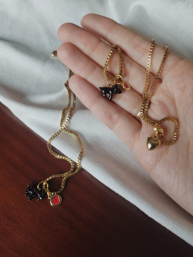 Collar de perrito de acero inoxidable para mujer
