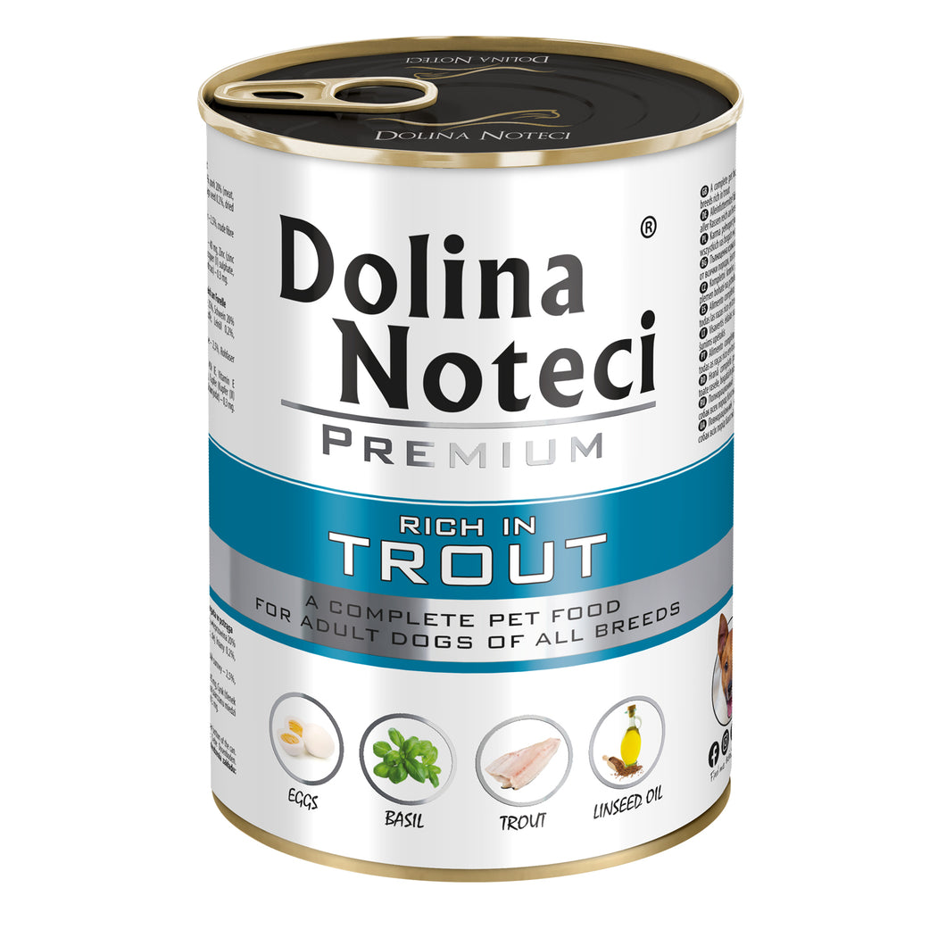 Compra Dolina Noteci Premium trucha para mascotas en linea-Beneficios del alimento Premium Dolina Noteci con trucha -Opiniones sobre Dolina Noteci Premium trucha