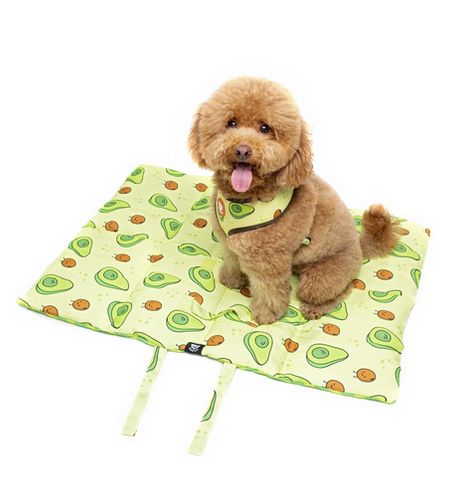 Manta enrollable para mascotas dukier avocado-Diseño divertido reversible-Transporte fácil para mascotas-Manta acolchada lavable a máquina-Tamaño perfecto para mascotas